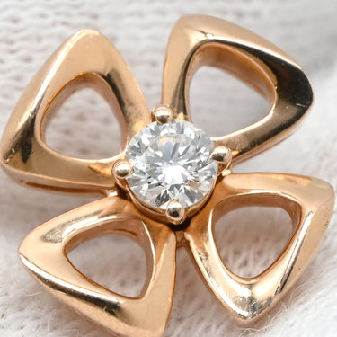 ブルガリ BVLGARI ダイヤモンドピアス 355327 ピンクゴールド K18PG ダイヤモンド ピアス Au750 PG K18RG オープンワーク クローバー