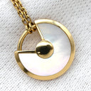 カルティエ Cartier アミュレット ドゥ カルティエ XS ホワイト×イエローゴールド K18YG ダイヤモンド ホワイトマザーオブパール ネックレス 1Pダイヤ 750 ホワイトシェル ラウンド