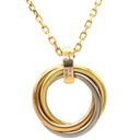 カルティエ Cartier トリニティ ホワイトゴールド×イエローゴールド×ピンクゴールド K18PG K18YG K18WG ダイヤモンド ネックレス 5P ダイヤ 750 18K 18金 3重 3連 3カラー