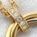 カルティエ Cartier トリニティ ホワイトゴールド×イエローゴールド×ピンクゴールド K18PG K18YG K18WG ダイヤモンド ネックレス 5P ダイヤ 750 18K 18金 3重 3連 3カラー