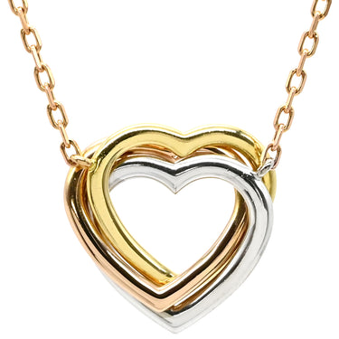 カルティエ Cartier トリニティ ハート ダイヤモンド イエローゴールド×ピンクゴールド×ホワイトゴールド K18YG K18PG K18WG ダイヤモンド ネックレス Au750 18K 3カラー スリーゴールド