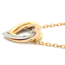 カルティエ Cartier トリニティ ハート ダイヤモンド イエローゴールド×ピンクゴールド×ホワイトゴールド K18YG K18PG K18WG ダイヤモンド ネックレス Au750 18K 3カラー スリーゴールド