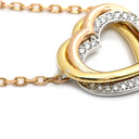 カルティエ Cartier トリニティ ハート ダイヤモンド イエローゴールド×ピンクゴールド×ホワイトゴールド K18YG K18PG K18WG ダイヤモンド ネックレス Au750 18K 3カラー スリーゴールド