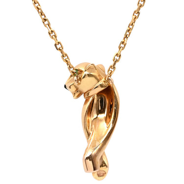 カルティエ Cartier パンテール ドゥ カルティエ ネックレス ピンクゴールド K18PG オニキス ツァボライト ネックレス Cartier パンサー 750 18K PG