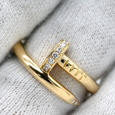 カルティエ Cartier ジュストアンクル クラシックモデル イエローゴールド K18YG ダイヤモンド #51(JP11) リング 指輪 750 18K JUSTE UN CLOU ダイヤ 11号