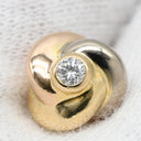 カルティエ Cartier ベビー トリニティ B8027100 ホワイトゴールド×イエローゴールド×ピンクゴールド K18YG K18PG K18WG ダイヤモンド ピアス 1P 1石 1粒 ダイヤ 3連 Au750 18K 18金 3カラー