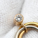 カルティエ Cartier トリニティ ダイヤ B8301462 ホワイトゴールド×イエローゴールド×ピンクゴールド K18YG K18PG K18WG ダイヤモンド ピアス 1P 1石 1粒 ダイヤ 3連 Au750 18K 18金 3カラー