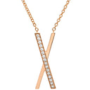 ティファニー Tiffany & Co アトラス X ピンクゴールド K18PG ダイヤモンド ネックレス T&Co. K18PG RG Au750 18K 18金 ダイヤ ナイフエッジ クロス