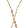 ティファニー Tiffany & Co アトラス X ピンクゴールド K18PG ダイヤモンド ネックレス T&Co. K18PG RG Au750 18K 18金 ダイヤ ナイフエッジ クロス