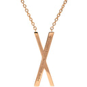 ティファニー Tiffany & Co アトラス X ピンクゴールド K18PG ダイヤモンド ネックレス T&Co. K18PG RG Au750 18K 18金 ダイヤ ナイフエッジ クロス
