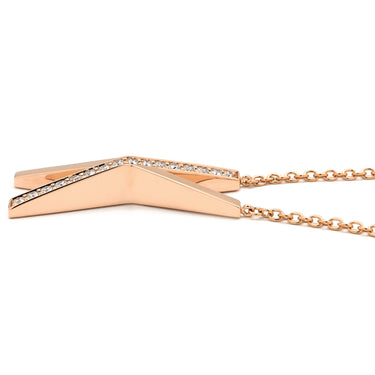 ティファニー Tiffany & Co アトラス X ピンクゴールド K18PG ダイヤモンド ネックレス T&Co. K18PG RG Au750 18K 18金 ダイヤ ナイフエッジ クロス
