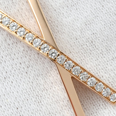 ティファニー Tiffany & Co アトラス X ピンクゴールド K18PG ダイヤモンド ネックレス T&Co. K18PG RG Au750 18K 18金 ダイヤ ナイフエッジ クロス