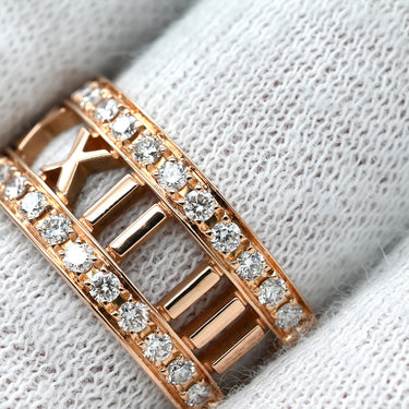 ティファニー Tiffany & Co アトラス オープン ダイヤ ローズゴールド K18PG ダイヤモンド リング 指輪 ピンクゴールド T&Co. 14号