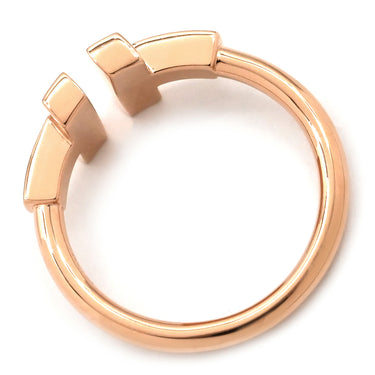 ティファニー Tiffany & Co T ワイヤー 64027913 ピンクゴールド K18PG ダイヤモンド マザーオブパール リング 指輪 T&Co. K18PG Au750 18K ローズゴールド ダイヤ シェル 10.5号