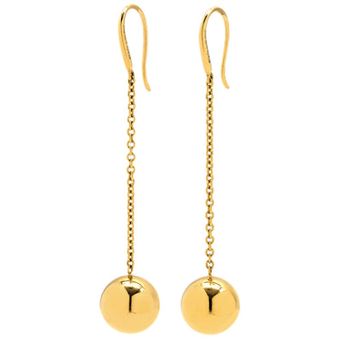 ティファニー Tiffany & Co ハードウェア ボールフック イエローゴールド K18YG ピアス T&Co. Au750 18K 18金 ドロップ スイング ロング 丸 球