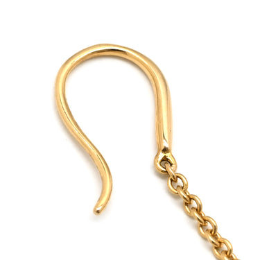 ティファニー Tiffany & Co ハードウェア ボールフック イエローゴールド K18YG ピアス T&Co. Au750 18K 18金 ドロップ スイング ロング 丸 球