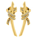 ティファニー Tiffany & Co ダイヤモンドピアス イエローゴールド K18YG ダイヤモンド ピアス T&Co. Au750 18K 18金 リボン 結び目デザイン