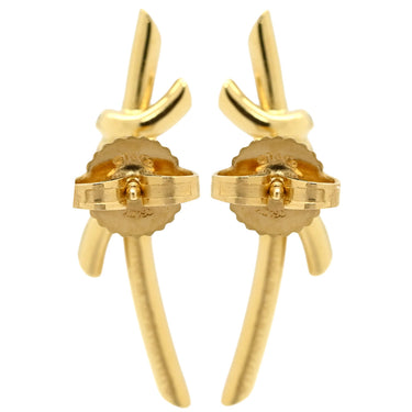 ティファニー Tiffany & Co ダイヤモンドピアス イエローゴールド K18YG ダイヤモンド ピアス T&Co. Au750 18K 18金 リボン 結び目デザイン
