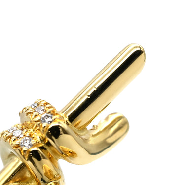 ティファニー Tiffany & Co ダイヤモンドピアス イエローゴールド K18YG ダイヤモンド ピアス T&Co. Au750 18K 18金 リボン 結び目デザイン
