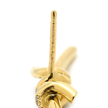 ティファニー Tiffany & Co ダイヤモンドピアス イエローゴールド K18YG ダイヤモンド ピアス T&Co. Au750 18K 18金 リボン 結び目デザイン