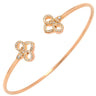 ティファニー Tiffany & Co フルール ド リス ステム ワイヤー ピンクゴールド K18PG ダイヤモンド バングル T&Co. 750 ダイヤ ブレスレット ユリ 花モチーフ
