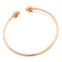 ティファニー Tiffany & Co フルール ド リス ステム ワイヤー ピンクゴールド K18PG ダイヤモンド バングル T&Co. 750 ダイヤ ブレスレット ユリ 花モチーフ