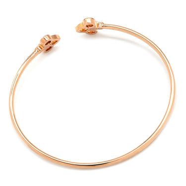 ティファニー Tiffany & Co フルール ド リス ステム ワイヤー ピンクゴールド K18PG ダイヤモンド バングル T&Co. 750 ダイヤ ブレスレット ユリ 花モチーフ