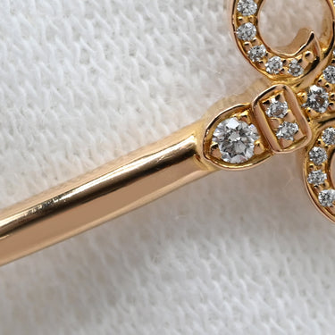 ティファニー Tiffany & Co フルール ド リス ステム ワイヤー ピンクゴールド K18PG ダイヤモンド バングル T&Co. 750 ダイヤ ブレスレット ユリ 花モチーフ