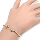 ティファニー Tiffany & Co フルール ド リス ステム ワイヤー ピンクゴールド K18PG ダイヤモンド バングル T&Co. 750 ダイヤ ブレスレット ユリ 花モチーフ