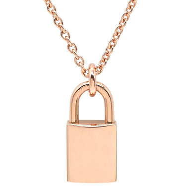 エルメス HERMES アミュレット ケリー カデナ H121332B ピンクゴールド K18PG ダイヤモンド ネックレス ローズゴールド RG 南京錠モチーフ H ダイヤ