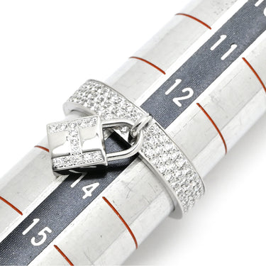 エルメス HERMES ケリー カデナ MM H221615B ホワイトゴールド K18WG ダイヤモンド #53 リング 指輪 Au750 18K 18金 ダイヤ パヴェ 13号
