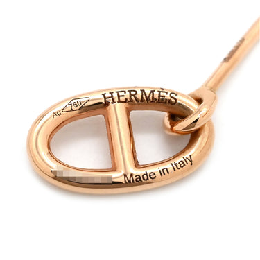 エルメス HERMES ファランドール TPM ピンクゴールド K18PG ピアス K18PG Au750 18K 18金 フック ミニサイズ スモール シェーヌ・ダンクル