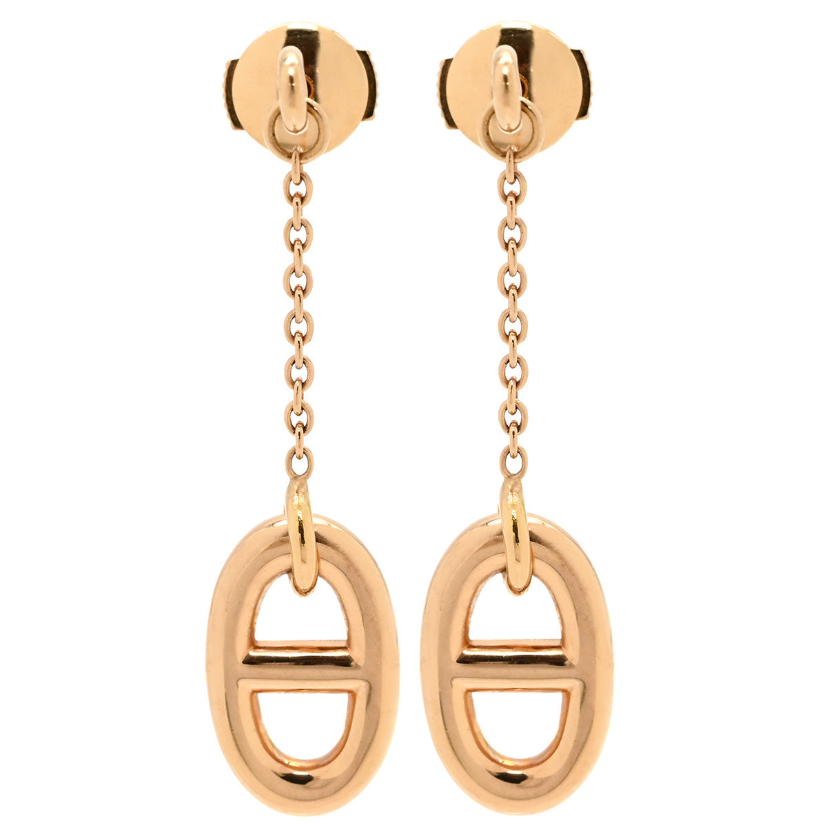 エルメス HERMES ファランドール PM ピンクゴールド ピアス K18PG