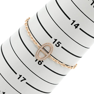エルメス HERMES シェーヌダンクル コントゥール H122404B ピンクゴールド K18PG ダイヤモンド SH ブレスレット Au750 18K 18金 ダイヤモンド