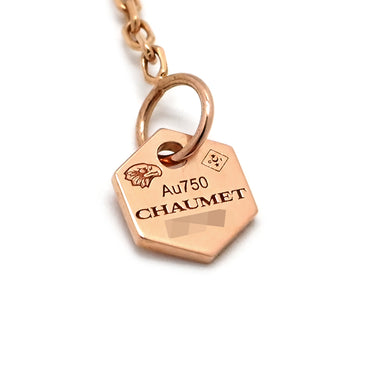 ショーメ CHAUMET ビー ドゥ ショーメ ハニカム 083983-000 ピンクゴールド K18PG ダイヤモンド ネックレス Bee My Love 5P 5石 5粒 ダイヤモンド