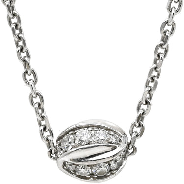 ショーメ CHAUMET リアン セデュクシオン 084008 ホワイトゴールド K18WG ダイヤモンド ネックレス ダイヤ パヴェ K18WG Au750 18K 18金 リボンモチーフ