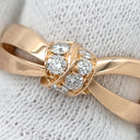 ショーメ CHAUMET リアン セデュクシオン ダイヤ ピンクゴールド K18PG ダイヤモンド #50(JP10) リング 指輪 18K 750 7P 7石 リボン 結び目 9.5号