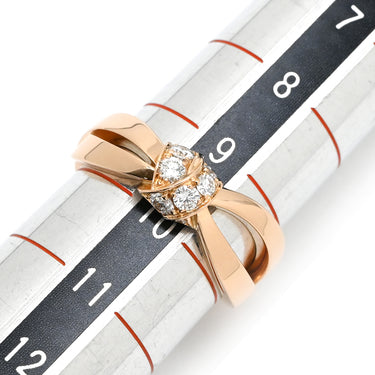 ショーメ CHAUMET リアン セデュクシオン ダイヤ ピンクゴールド K18PG ダイヤモンド #50(JP10) リング 指輪 18K 750 7P 7石 リボン 結び目 9.5号