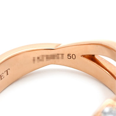 ショーメ CHAUMET リアン セデュクシオン ダイヤ リング ピンクゴールド K18PG ダイヤモンド #50 リング 指輪 18K 750 リボン 結び目リング 9.5号