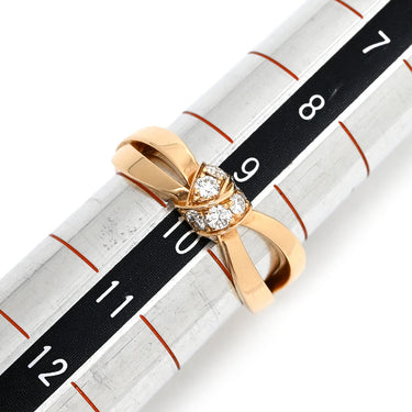 ショーメ CHAUMET リアン セデュクシオン ダイヤ リング ピンクゴールド K18PG ダイヤモンド #50 リング 指輪 18K 750 リボン 結び目リング 9.5号