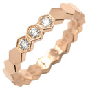 ショーメ CHAUMET ビー ドゥ ショーメ ハニカム 083361-049 ピンクゴールド K18PG ダイヤモンド #49 リング 指輪 Bee My Love 3P 3石 3粒 ダイヤ 9号