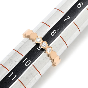 ショーメ CHAUMET ビー ドゥ ショーメ ハニカム 083361-049 ピンクゴールド K18PG ダイヤモンド #49 リング 指輪 Bee My Love 3P 3石 3粒 ダイヤ 9号