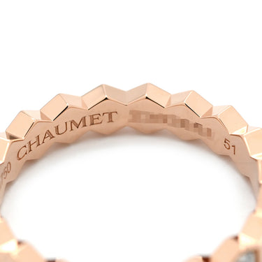 ショーメ CHAUMET ビー ドゥ ショーメ ハニカム 083361-051 ピンクゴールド K18PG ダイヤモンド #51 リング 指輪 Bee My Love 3P 3石 3粒 ダイヤ 11号
