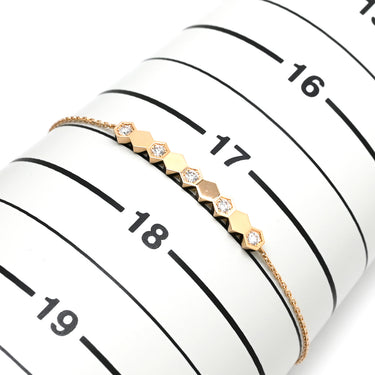 ショーメ CHAUMET ビー ドゥ ショーメ ハニカム 084679-000 ピンクゴールド K18PG ダイヤモンド ブレスレット Bee My Love 5P 5石 5粒 ダイヤモンド