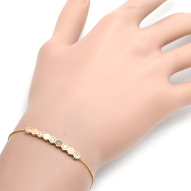 ショーメ CHAUMET ビー ドゥ ショーメ ハニカム 084679-000 ピンクゴールド K18PG ダイヤモンド ブレスレット Bee My Love 5P 5石 5粒 ダイヤモンド