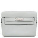 エルメス HERMES メッセンジャー ケリー PM ブルーグラシエ エバーカラー ショルダーバッグ シルバー金具 新品 未使用 ブルーグレー 2024年製