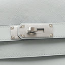 エルメス HERMES メッセンジャー ケリー PM ブルーグラシエ エバーカラー ショルダーバッグ シルバー金具 新品 未使用 ブルーグレー 2024年製