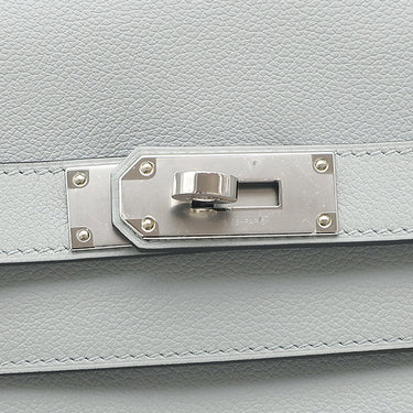 エルメス HERMES メッセンジャー ケリー PM ブルーグラシエ エバーカラー ショルダーバッグ シルバー金具 新品 未使用 ブルーグレー 2024年製
