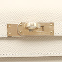 エルメス HERMES ケリー25 外縫い クレ ヴォーエプソン 2WAYバッグ シャンパンゴールド金具 新品 未使用 オフホワイト 2025年製