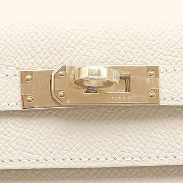 エルメス HERMES ケリー25 外縫い クレ ヴォーエプソン 2WAYバッグ シャンパンゴールド金具 新品 未使用 オフホワイト 2025年製
